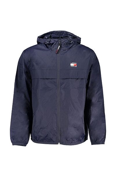 Tommy Jeans Férfi márkalogó, teljes cipzáras, elasztikus mandzsetta és szegély, vízálló, magas gallérú kapucnis L