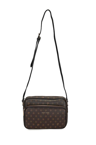 Pierre Cardin Monogram Brown Γυναικεία τσάντα χιαστί 05PC24K800-MN