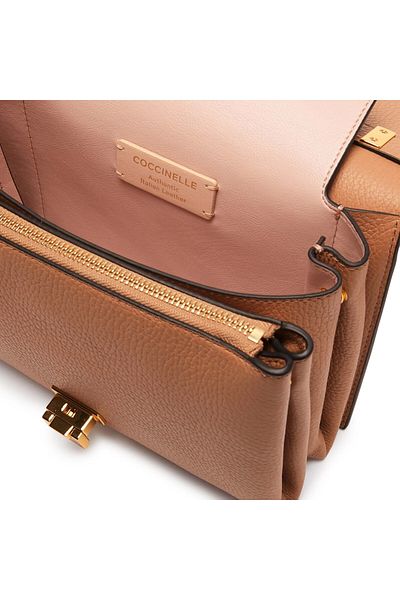 Coccinelle Crossbody Bag, for Women, Solid Color, Printed Logo, Hook Closure
