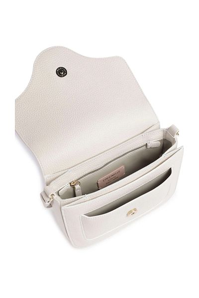 Coccinelle Solid Color Crossbody Bag with Logo Detail Magnetic Closure for Women