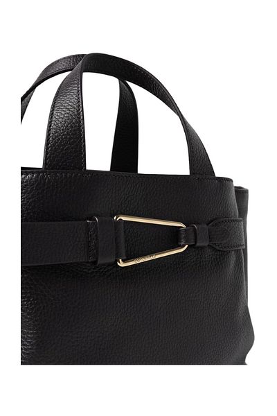 Coccinelle HANDBAG, WOMEN'S, DOUBLE HANDLE, WITH SHOULDER STRAP, SOLID COLOR, PRINTED LOGO, ZIP CLOSURE