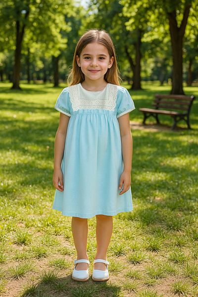 TRENDYOLKIDS Μέντα κανονικό πλεκτό φόρεμα TKDSS25EL00020