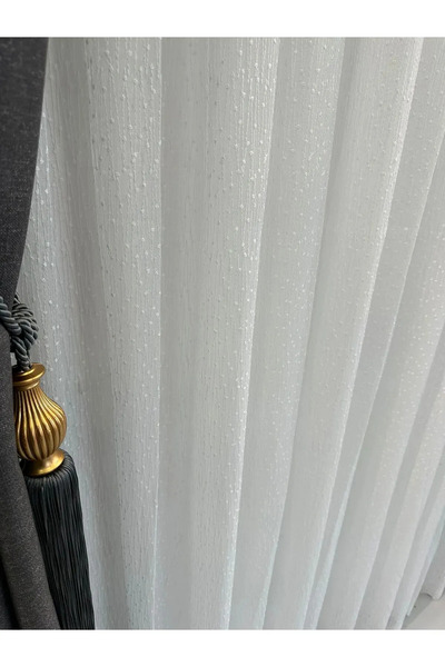 beatiful Κουρτίνα από τούλι με λεπτομέρεια 1/3 πλισέ με κουκκίδες - Ανθεκτική στις οιδικές αλλαγές και δεν χρειάζεται σιδέρωμα, βαρύ βάρος