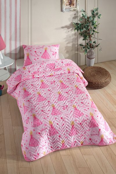 Formeya Prinzessin gemustert Kinder-Teenager-Zimmer Einzel Pique-Tagesdecke Set 160 X 230 Cm (OHNE BLATT)