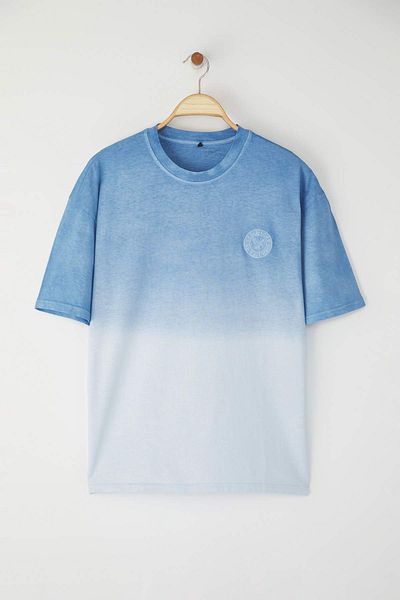 Trendyol Collection Μπλουζάκι μπλε Oversize ντεγκραντέ TMNSS23TS00174
