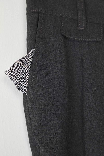 Trendyol Collection Anthracite Italian Cut Pleated Classic Double Leg Fabric Trousers Tmnss24Pl00022