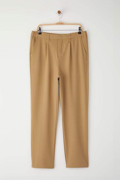 Trendyol Collection Beige Wideleg Baggy Comfortable Fit Woven Fabric Pants Tmnss25Pl00009