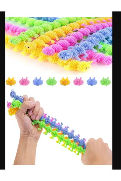 Ax Axentia 1Pcs Caterpillar Stress Relief Toy Squishy Sensory Toy Stretchy Soft Pool Beach Toy 25cm