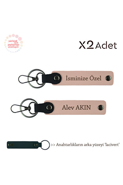 miawiki مجموعة من سنترين لسلسلة المفاتيح مع اسم مكتوب، فم جرو - أزرق داكن، مفاجأة رومانسية للزوجين الجدد