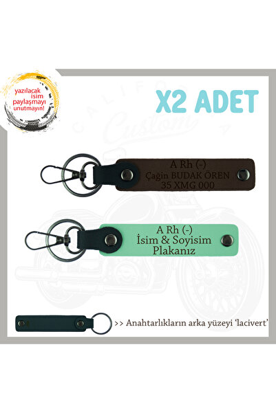 Miaju Special for Motor Enthusiasts, X2 Keychain with Name Plate and a Rh (-)...