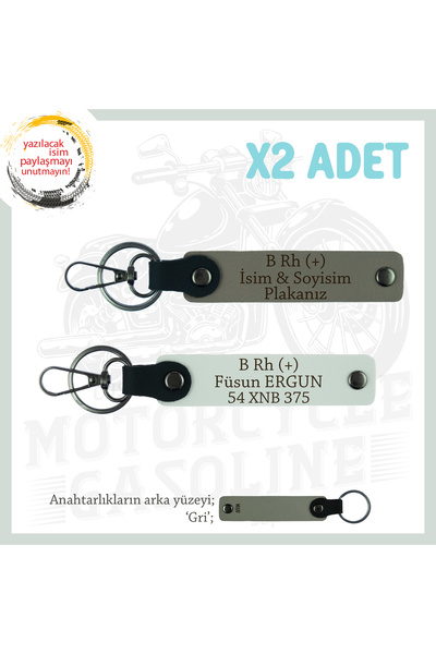 Miaju Exclusive for Biker Style, Gift X2 Keychain with Name Plate and B Rh (+...