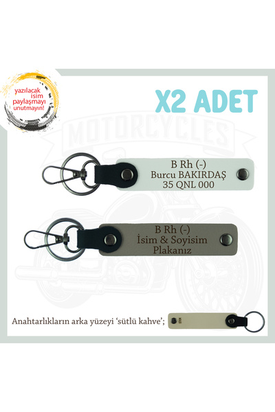 Miaju To Motorcycler, Gift X2 Keychain Suit with Name Plate and B Rh (-) Bloo...