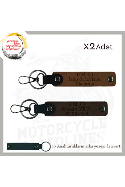 Miaju For Motor Lovers, Meaningful Gift X2 Keychain with Name Plate and 0 - B...