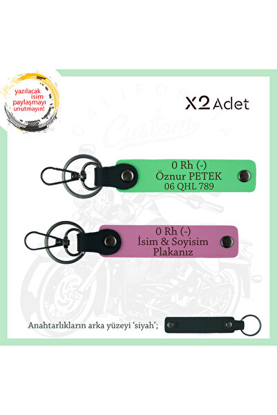 Miaju Exclusive for Speed Enthusiasts, Leather X2 Keychain with Name Plate an...