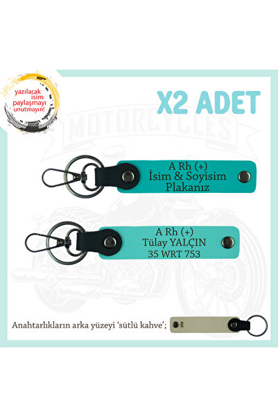 Asortishey سلسلة مفاتيح للطوارئ x2 مع فئة الدم A +، K Turquoise-Turquoise-SK،...