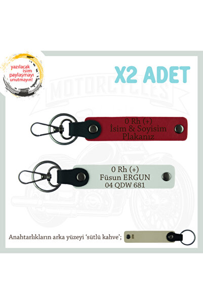 Miaju Motorcycle Lovers Name Plate, 0 Rh (+) Emergency Keychain with Blood Gr...