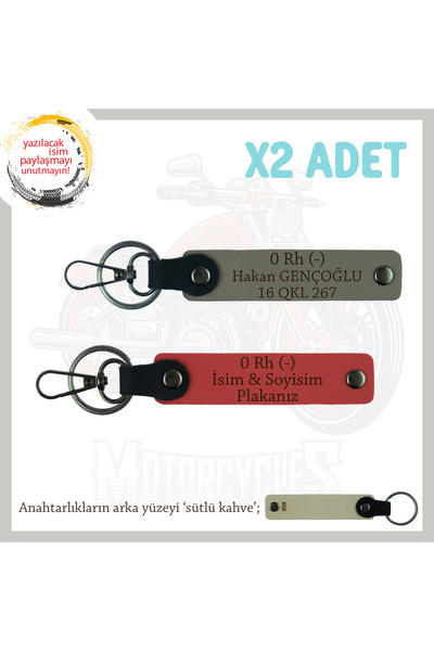 Miaju Exclusive for Speed Lovers, X2 Keychain with Name Plate and 0 Rh (-) Bl...