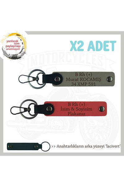 miawiki B Rh (+) Blood Type Written X2 Keychain, Pomegranate Flower-Ash Gray-Navy, Special Name Plate for Speed Lovers