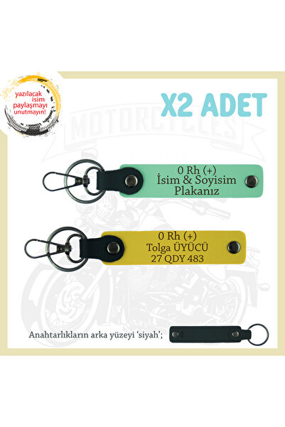 Miaju Exclusive for Motorcycle Lovers, X2 Keychains with Name Plate and 0 Rh ...