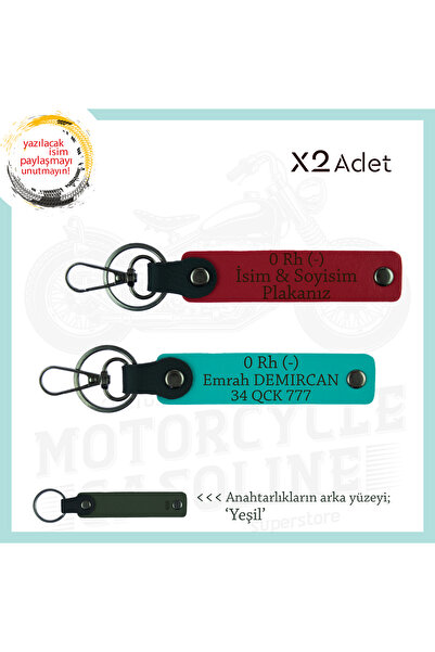 Miaju Special Gift for His/Her Loved One, X2 Keychain with Nameplate and 0 Rh...