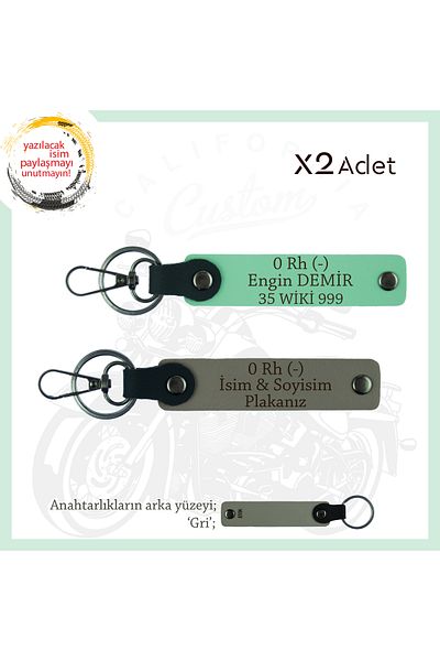 miawiki Name Plate and 0 Rh (-) Blood Group Written Gift X2 Keychain, Ash Grey-Green-Gr, for Speed Lovers