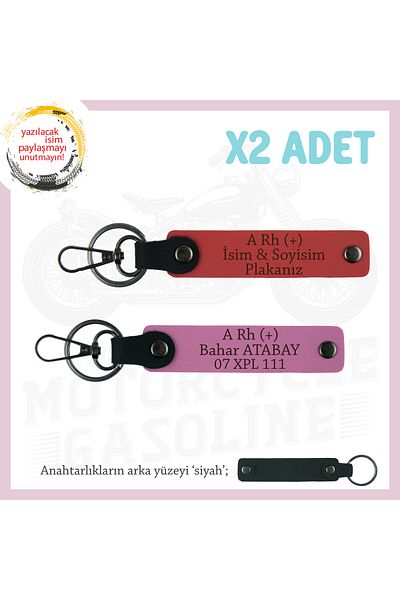 miawiki Name Plate and a Rh (+) Blood Group Written X2 Keychain, Pomegranate Flower-Pink-Syh, to the Drivers of the Roads