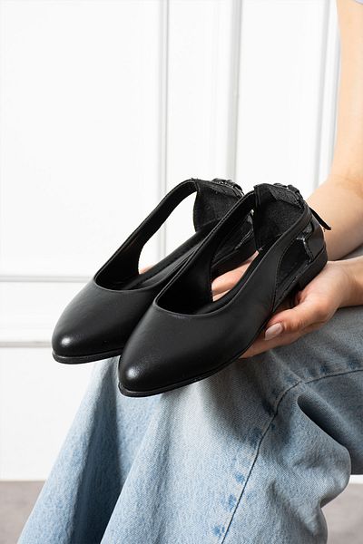 SWORD Women's Bow Detailed Ballerina Shoes - Mother's Shoes - Casual Shoes - Skin Ballerinas