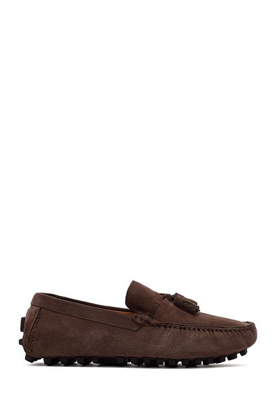Derimod Men's Mink Tasseled Suede Leather Loafer 25Sfd631510