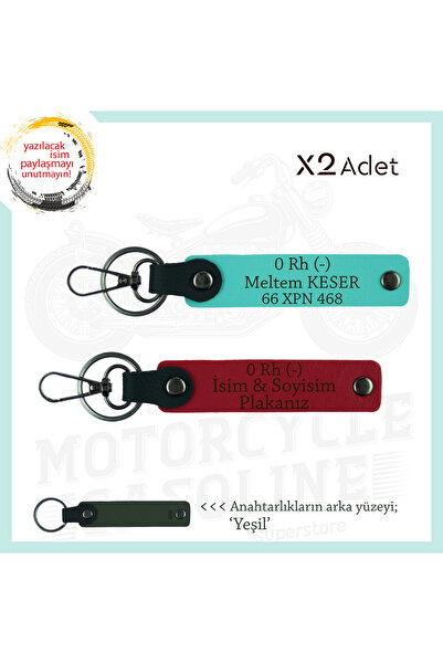 Miaju For Fast People Name Plate and 0 Rh (-) Blood Group Written X2 Keychain...