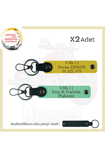 Miaju Exclusive for Motorcycle Lovers, X2 Keychains with Name Plate and 0 Rh ...