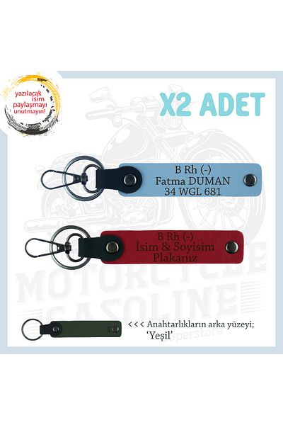 Miaju Speed Lovers Special Name Plate and B Rh (-) Blood Type Written X2 Keychain Gift, Red-K Brown-Ysl