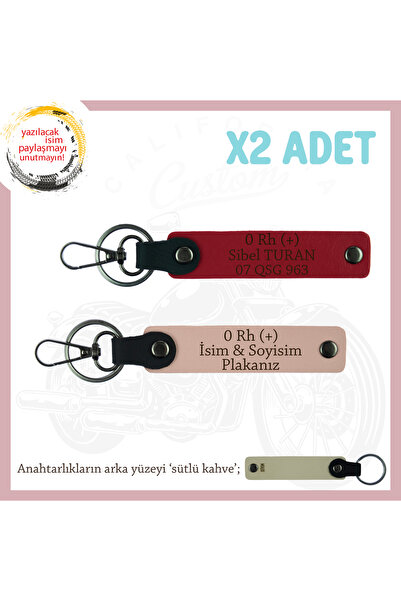 Miaju Biker for Loved Ones Name Plate and 0 Rh (+) Blood Group Written X2 Key...