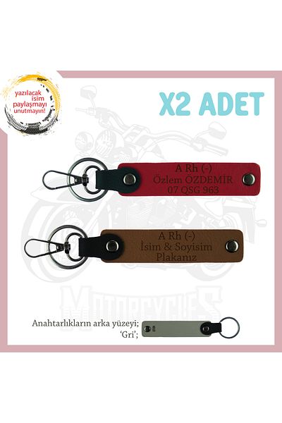 miawiki Emergency Keychain with Name Plate and a Rh (-) Blood Group Written, Coffee-Red-Gr, Passengers