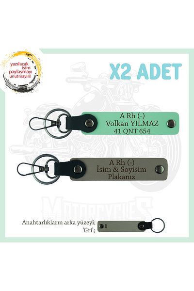 miawiki Name Plate and a Rh (-) Blood Group Written Gift X2 Keychain, Ash Grey-Green-Gr, for Speed Lovers