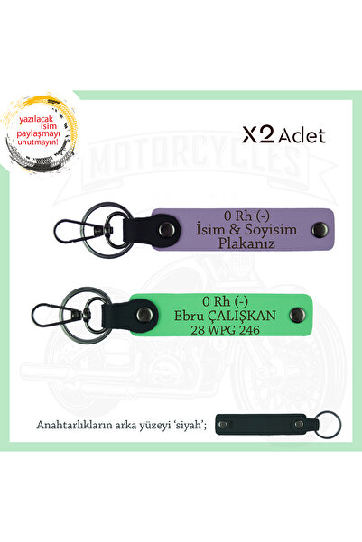 Asortishey Name Plate & 0 Rh (-) Blood Type Written Gift 2 Keychain, Purple-F...
