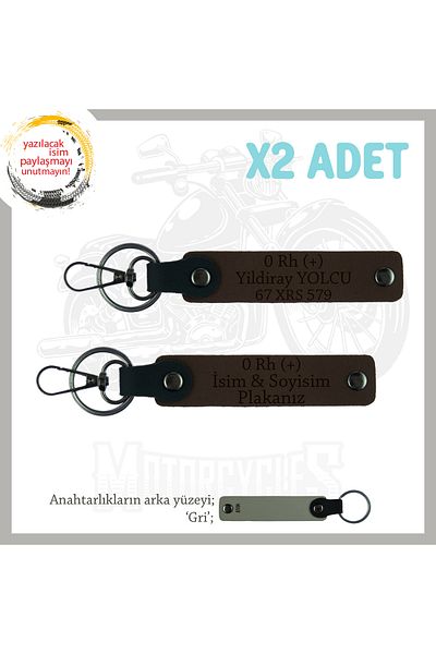 miawiki لوحة اسم و0 Rh (+) مجموعة هدايا مكتوبة بفصيلة الدم × 2، K Coffee-Gr، خاصة بنمط Biker