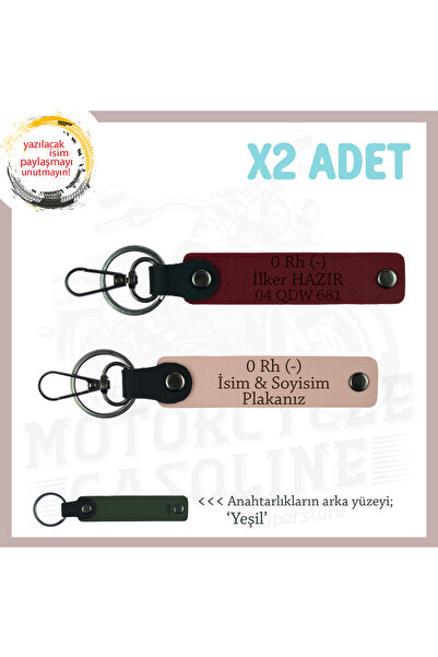 Miaju Exclusive for Travelers, X2 Keychain with Name Plate and 0 Rh (-) Blood...