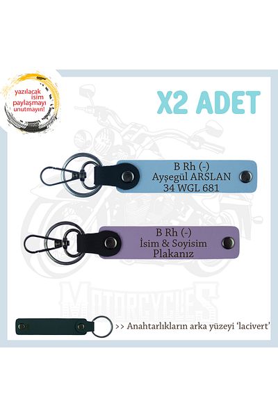 miawiki Name Plate and B Rh (-) Blood Group Written X2 Keychain Set, Purple-Blue-Navy, Special Surprise for Speed Lovers