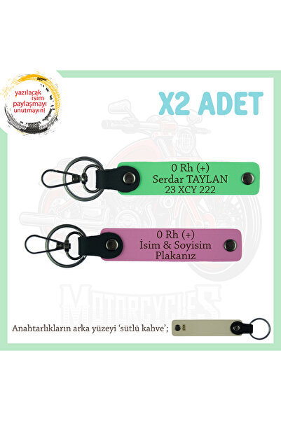 Miaju Exclusive for Speed Enthusiasts, Leather X2 Keychain with Name Plate an...