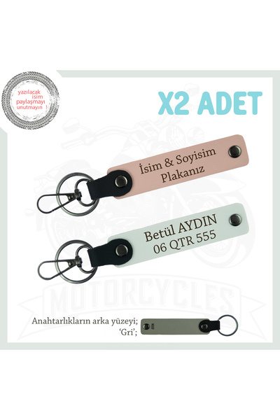 Asortishey 2-Piece Armağan, Yavruağzı-White-Gr, Special Gift Keychain for Fat...
