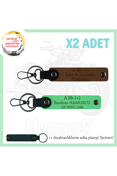 Asortishey Gift 2-Piece Keychain, Coffee-F Green-Navy, Name Plate for Bikers ...