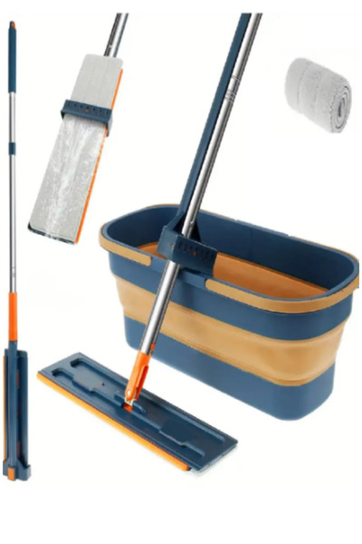 çt çeçem ticaret مجموعة ممسحة تنظيف قابلة للطي ودلو بعجلات