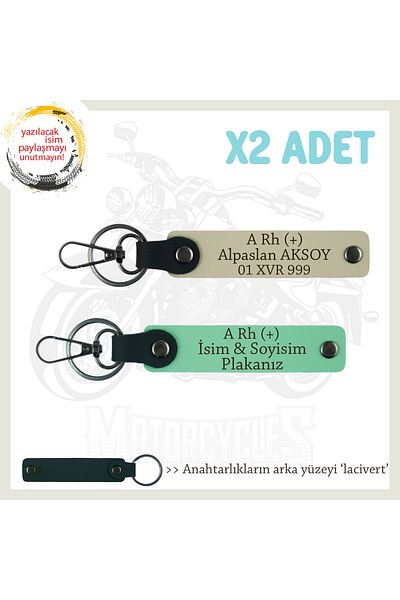 miawiki Personal X2 Keychain Set with a Rh + Blood Group Written, Green-S Coffee-Lacquer, Special Name Plate for What You Love