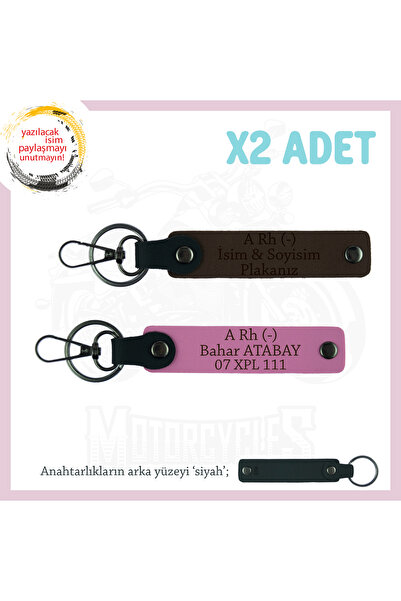 Asortishey Name Plate and a Rh (-) Blood Group Written 2' Keychain, K Brown-P...