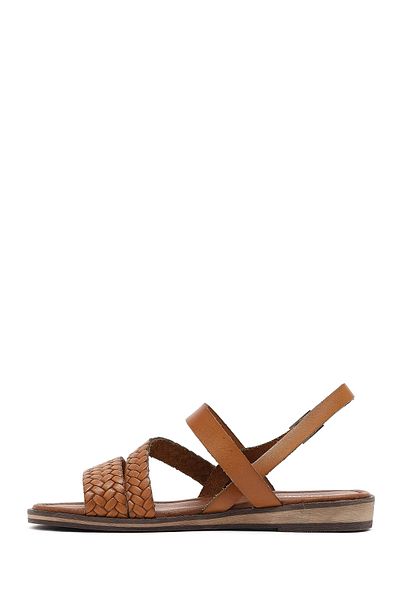 Derimod Women's Tan Leather Bodrum Sandals 25Sfd331518