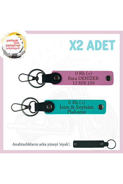Asortishey Name Plate and 0 Rh (+) Blood Group Written 2 Keychain, K Turquois...