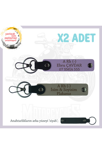 Miaju For Speed Lovers, Name Plate and a Rh - Blood Type Lettering X2 Keychai...