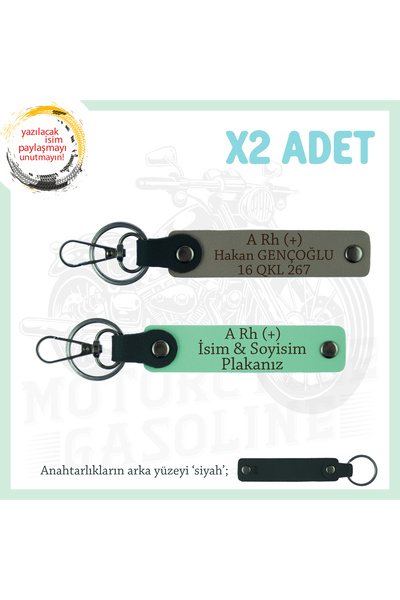 Miaju هدية لعشاق السرعة مع لوحة الاسم وكتابات Rh (+) Grup Blood x2 Keychain، ...