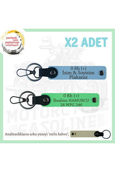 Asortishey Keychain with Motor X2, Blue-F Green-Sk, Written Biker Friendly, N...