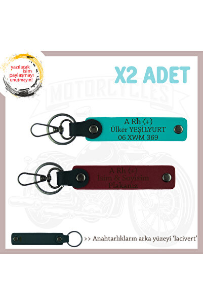 Asortishey Name Plate and a Rh (+) Blood Group Written 2 Keychain, K Turquois...